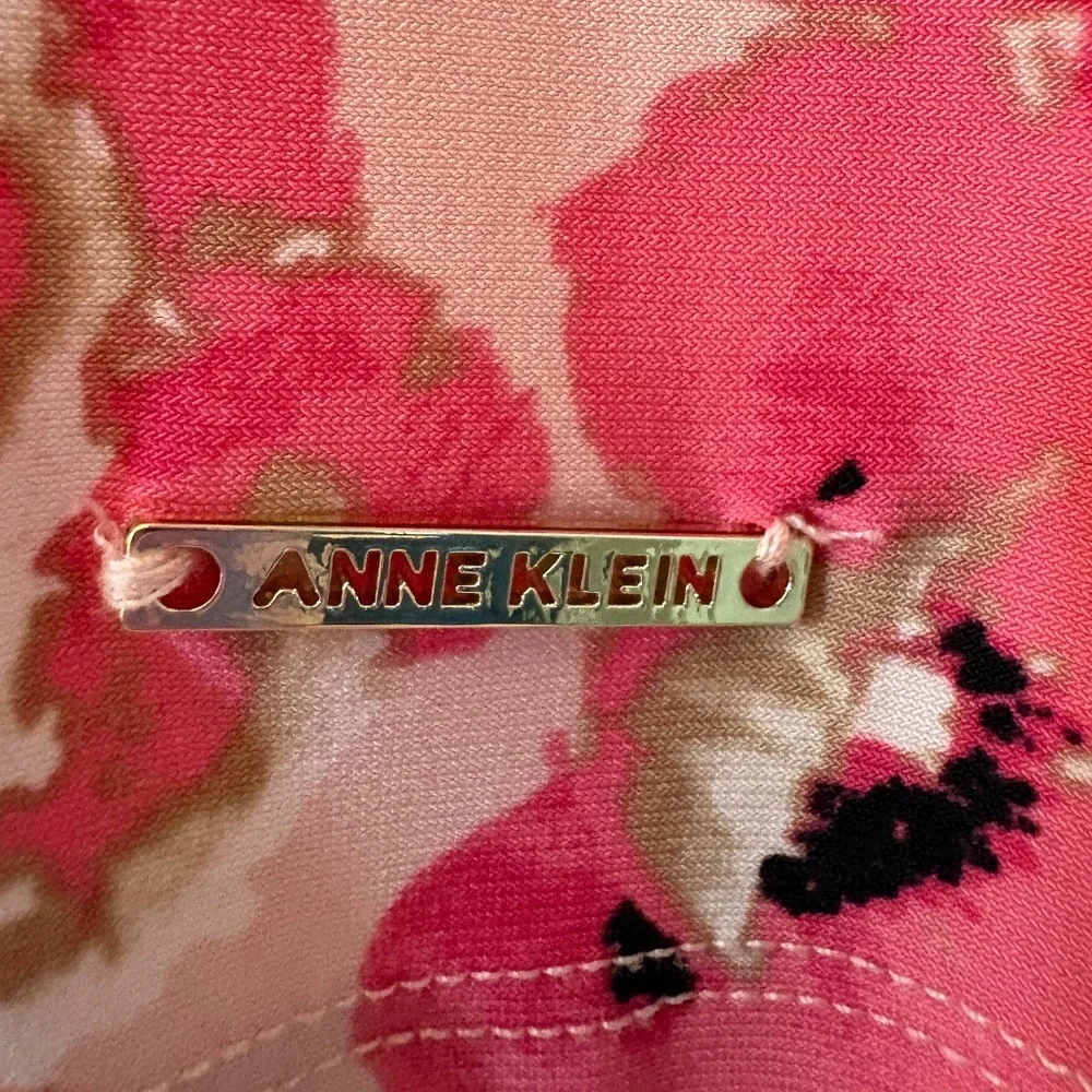 Pink Floral Anne Klein Size M - Picture 2 of 6